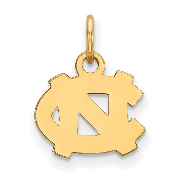 10k Yellow Gold North Carolina XS (Tiny) 'NC' Charm or Pendant